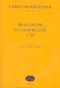 Monatliche Clavierfrüchte 1722 Band 4 (Oktober - November - Dezember)