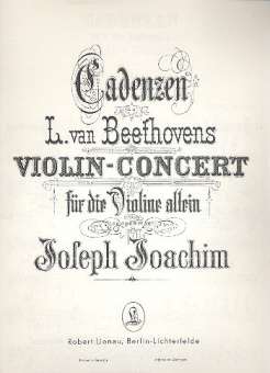 Kadenzen zum Konzert D-Dur op.77