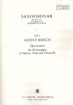 Quintett für Altsaxophon, 2 Violinen,