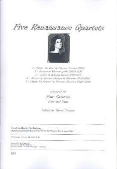5 Renaissance Quartets - for 4 bassoons
