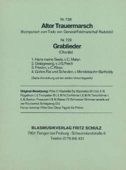 Alter Trauermarsch / Vier Grablieder (ab Quartett)