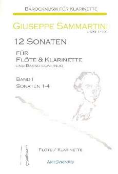 12 Sonaten Bd.1 (Nr.1-4) : für Flöte, Klarinette