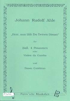 Herr nun lässt du deinen Diener für Bass,