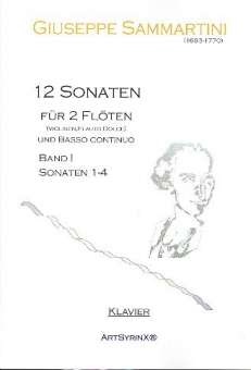 12 Sonaten Bd.1 (Nrs.1-4) : für 2 Flöten und Bc