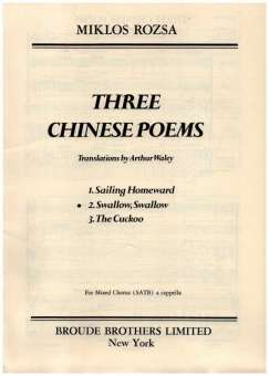 3 Chinese Poems op.35 - Swallow, Swallow