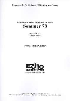 Sommer 78: für Keyboard/Akkordeon/Gesang