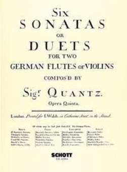 6 SONATES A DUETS OP.5 : FOR 2 FLUTES