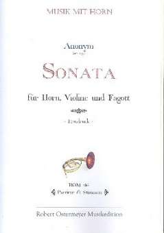Sonate D-Dur für Horn, Violine und Fagott