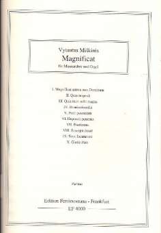 Magnificat für Männerchor und Orgel