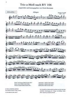 Antonio Vivaldi : Trio a-Moll für AAB-Blockflöten