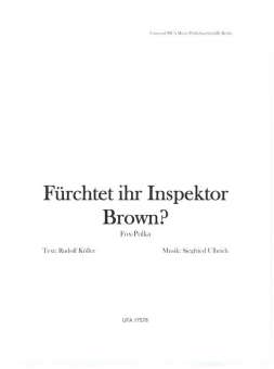 Fürchtet ihr Inspektor Brown?