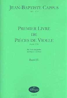 1. Livre de pièces de violle  Band 2 für