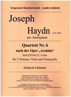 Quartett A-Dur Nr.6 nach der Oper 'Armida' Hob.XXVIII:12