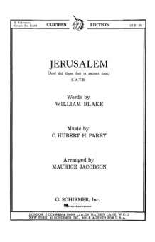 Jerusalem And Did Those Feet In Ancient Time (SATB)