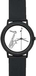 Armbanduhr Black 'Saxophon'