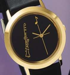 Armbanduhr Gold "Klarinette"