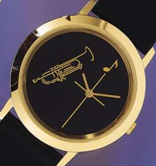 Armbanduhr Gold "Trompete"