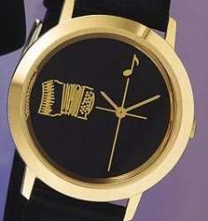 Armbanduhr Gold "Akkordeon"