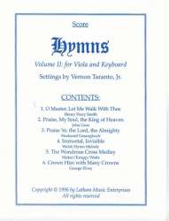 Hymns Vol 2 - Viola - TARANTO