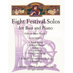 8 Festival Solos for Bass and Piano - Deborah Baker Monday