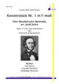 Konzertstück Nr. 1 f-moll  op. 113 (für 2 Klarinetten und Blasorchester)