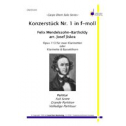 Konzertstück Nr. 1 f-moll  op. 113 (für 2 Klarinetten und Blasorchester) - Felix Mendelssohn-Bartholdy / Arr. Josef Jiskra