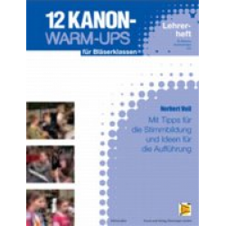 12 Kanon-Warm-Ups Lehrerheft (Bb Stimme, Kommentare, CD) - Norbert Voll