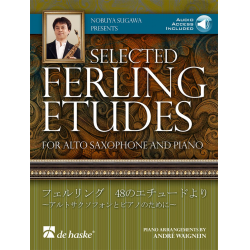 Selected etudes (+ 2 CD's) for alto saxophone - Franz Wilhelm Ferling / Arr. André Waignein