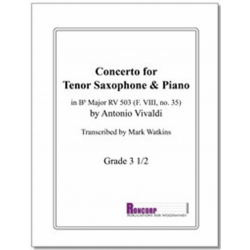 Concerto for Tenor Saxophone and Piano in Bb Major - Antonio Vivaldi / Arr. Mark Watkins