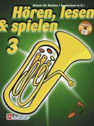 Hören, Lesen & Spielen - Band 3 - Bariton / Euphonium in C BC - Joop Boerstoel / Arr. Jaap Kastelein