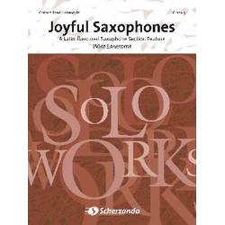 Joyful Saxophones (für Saxophonregister und Blasorchester) -Wim Laseroms