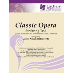 Classic Opera for String Trio - Rabinowitz