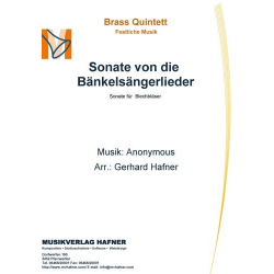 Sonate von die Bänkelsängerlieder - Anonymus / Arr. Gerhard Hafner