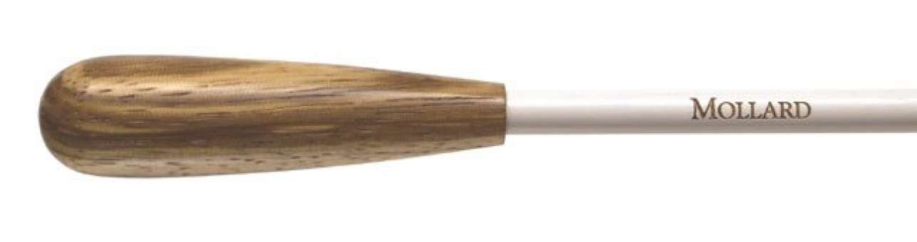 Mollard Taktstock - P Series - 13 inch (ca 33,0 cm) - Wood - white - Zebrawood