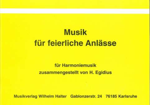 Musik für feierliche Anlässe - 24 1. Horn in F