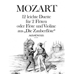 12 leichte Duette für 2 Querflöten aus "Die Zauberflöte" - Wolfgang Amadeus Mozart / Arr. Yvonne Morgan