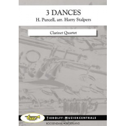 3 Dances, Clarinet Quartet - Henry Purcell / Arr. Harry Stalpers