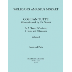 Cosi fan Tutte Vol. 1 - Full Score only - Wolfgang Amadeus Mozart / Arr. J. N. Wendt