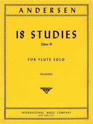 18 Studies op. 41 for flute solo - Joachim Andersen / Arr. John Wummer