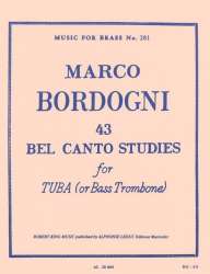 43 Bel Canto Studies für Tuba (Baßposaune) - Marco Bordogni