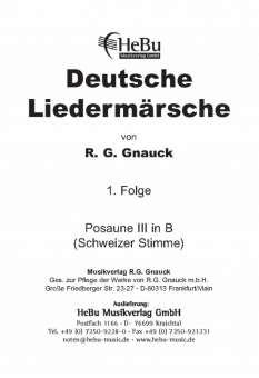 Deutsche Liedermärsche - 1. Folge - 28 3. Posaune in Bb
