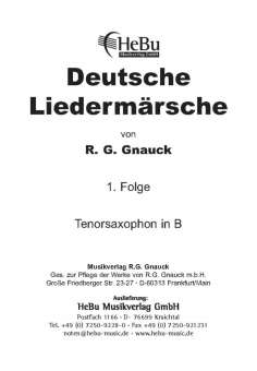 Deutsche Liedermärsche - 1. Folge - 09 Tenorsaxophon in Bb