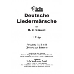 Deutsche Liedermärsche - 1. Folge - 26 1.+2. Posaune in Bb - R. G. Gnauck