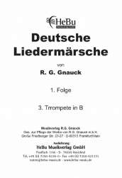 Deutsche Liedermärsche - 1. Folge - 17 3. Trompete in Bb - R. G. Gnauck