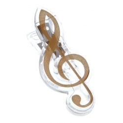 Notenklammer Violinschlüssel gold / Music Clip Violin Clef gold