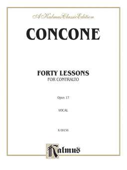 40 Lessons op.17 : for contralto and piano