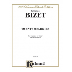 20 Melodies : for soprano or tenor - Georges Bizet