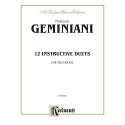 12 instructive Duets : for 2 violins - Francesco Geminiani