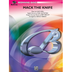 Mack the knife (from: The Threepenny Opera) - Kurt Weill / Arr. Gerald Sebesky