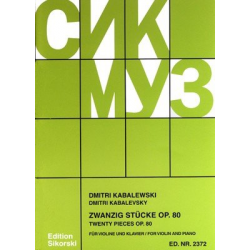 20 Stücke op.80 : für Violine und - Dmitri Kabalewski